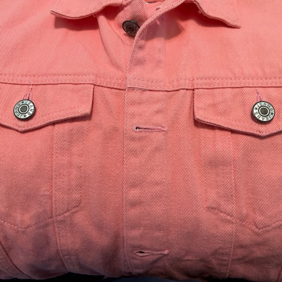 071 Distressed Pink Jean Jacket - Picture 10 of 12